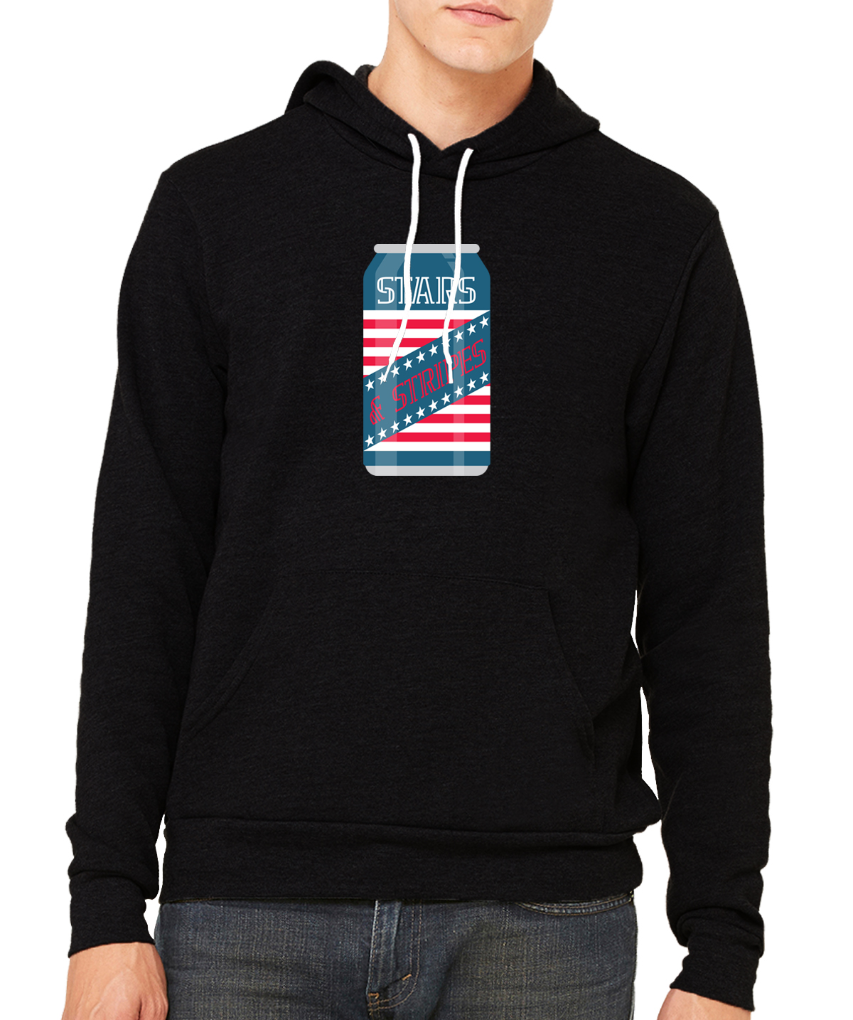 Stars and Strips Beer Hoodie, Funny Drinking Sweatshirts, Patriotic